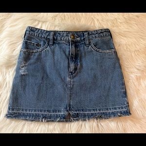 Free people blue Jean denim skirt size 0
